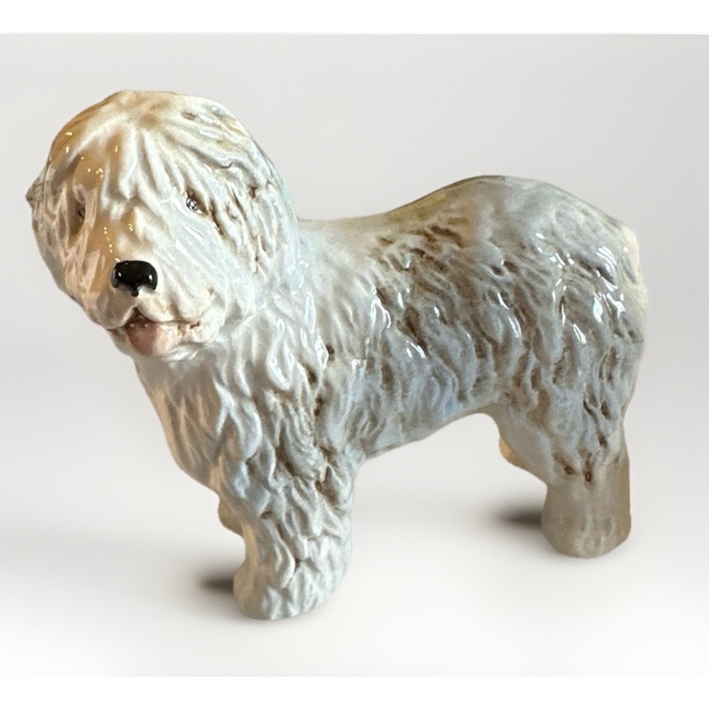 SylvaC Old English Sheep Dog Figurine Ceramic 5" Tall England Vintage